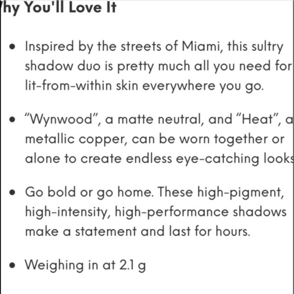 𝅺🌻 Shaina B Miami B. Fuego Eyeshadow Duo - Picture 2 of 4